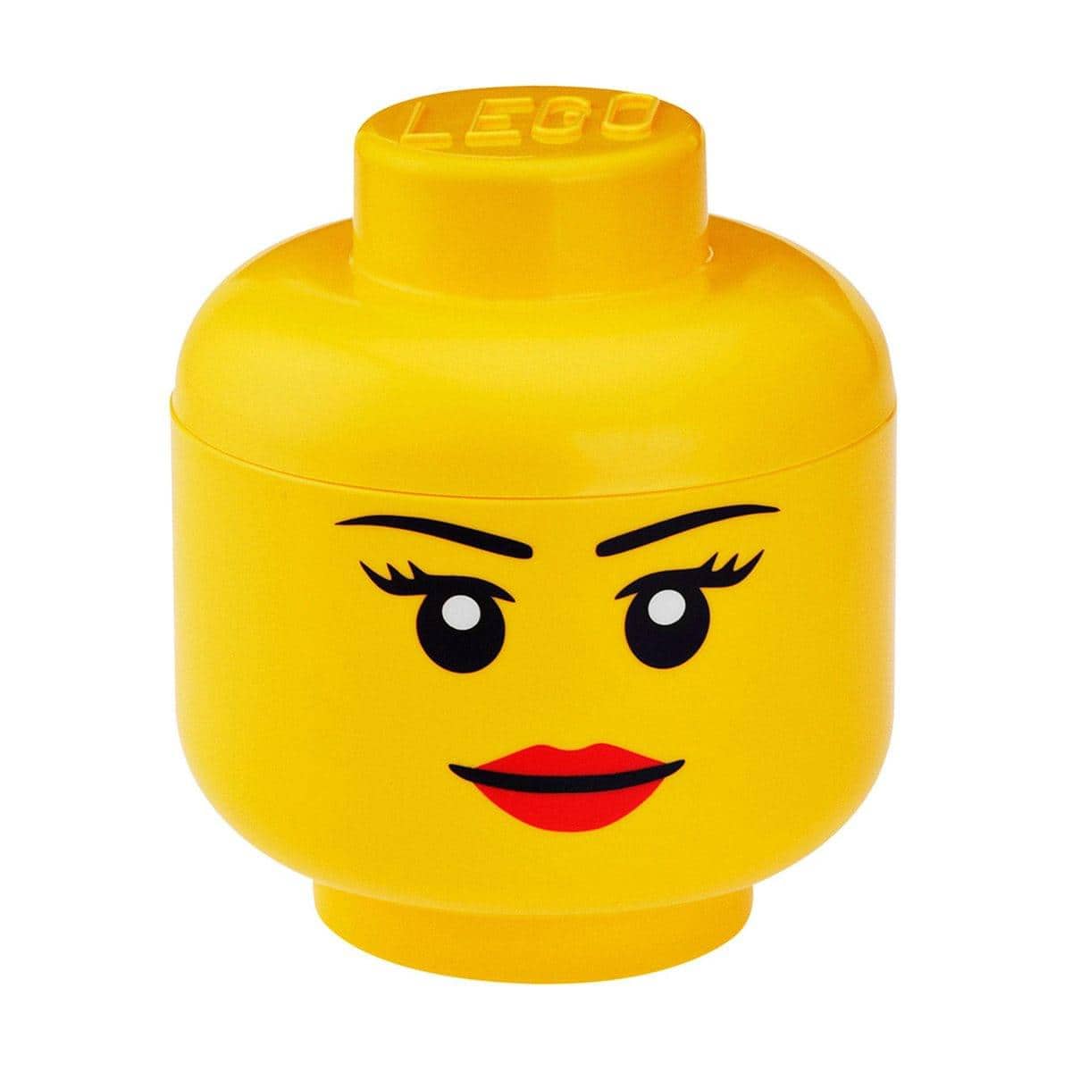 Room Copenhagen - LEGO Large Storage Container Head, Girl - Yellow