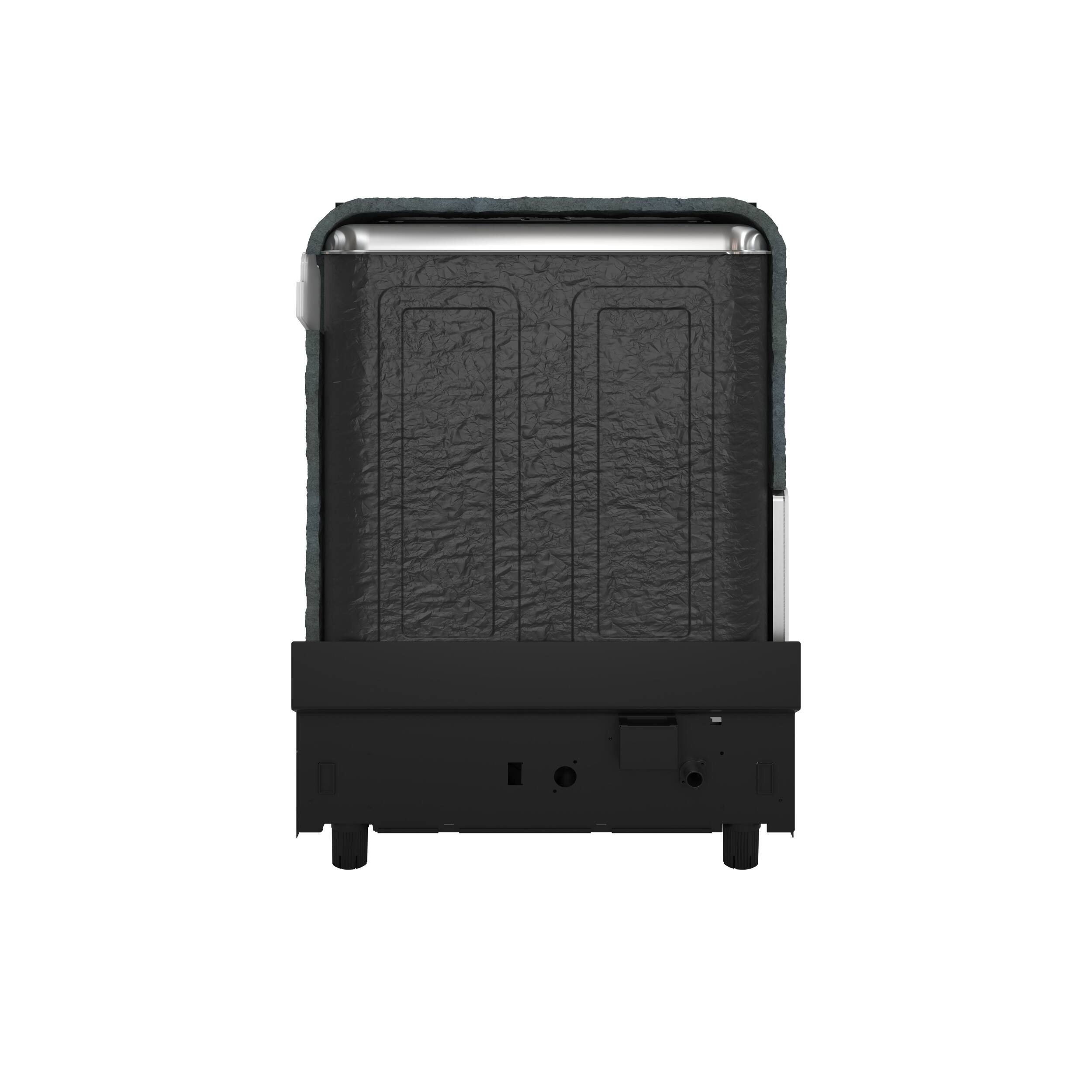 Back. Forno Appliances - Pozzo 24" Top Control Built-In Stainless Steel Tub Dishwasher with 3rd Rack and 49dBA. - Black.