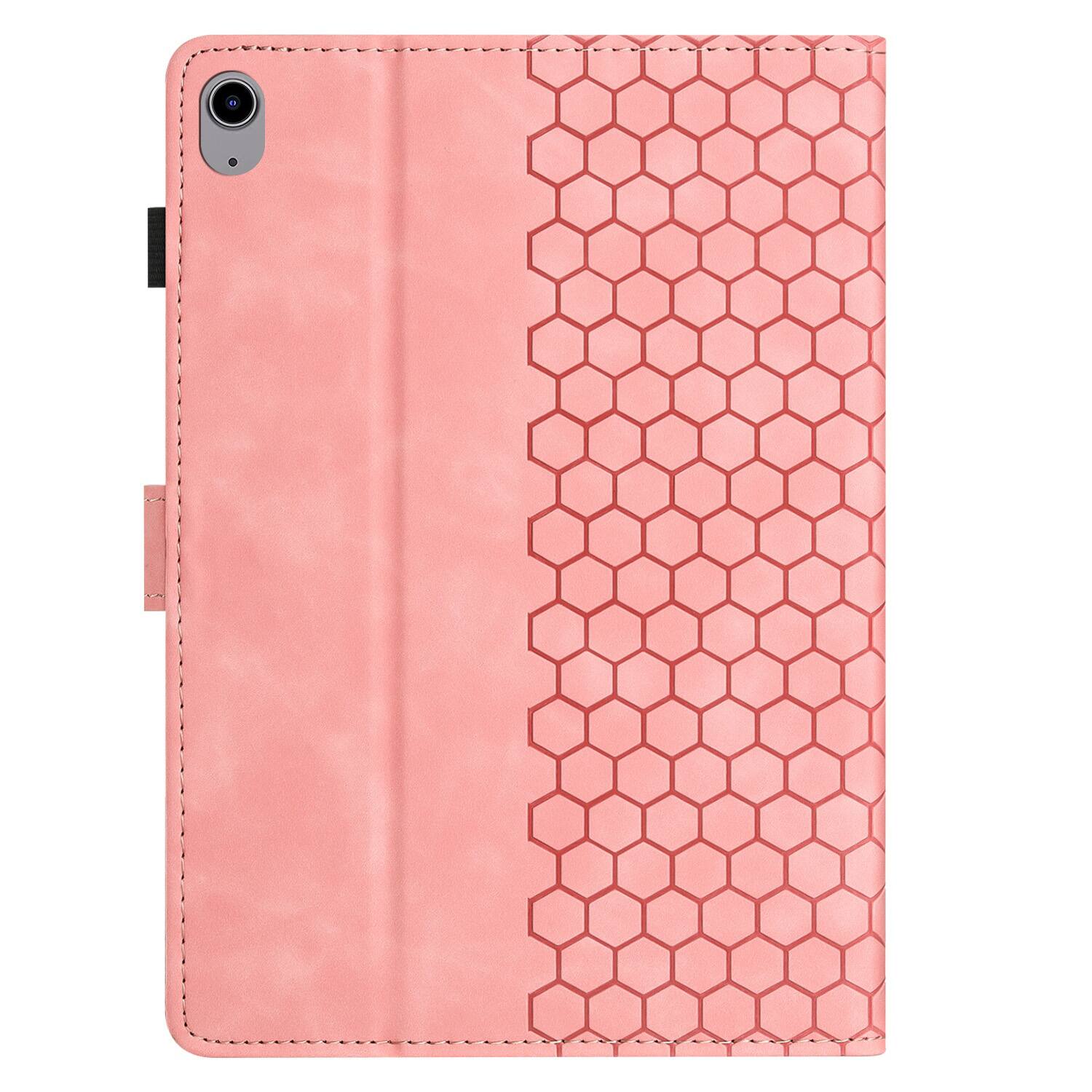 Alt View 2. Dteck - Embossed Folio Case for Apple iPad mini (A17 Pro) 2024 / iPad mini 7th/6th Gen,Faux Leather Card Slots Stand Cover - Pink.