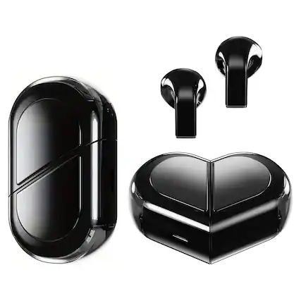 Front. YONWAY - Heart Wireless Earbud for Small Ears Canals Women, Mini Invisible Earbuds Wireless Bluetooth for iPhone Android.