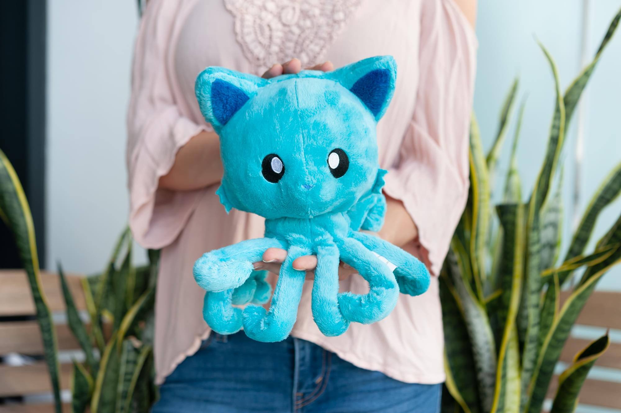Alt View 4. Tentacle Kitty - Tentacle Kitty 8 Inch Plush Paradise Blue Classic Edition - Blue.