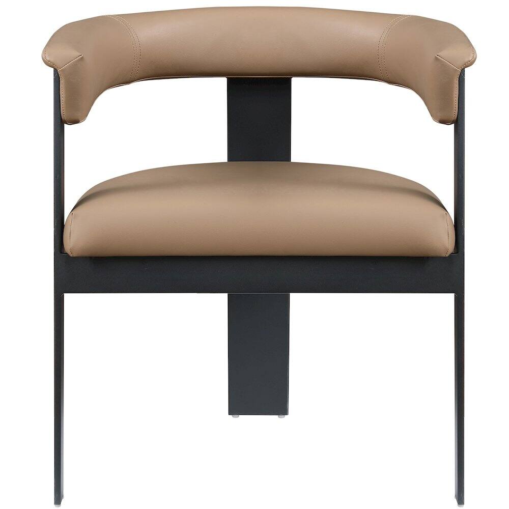 Alt View 2. Meridian Furniture - Romeo Tan Vegan Leather Dining Chair, Set of 2 - Brown.