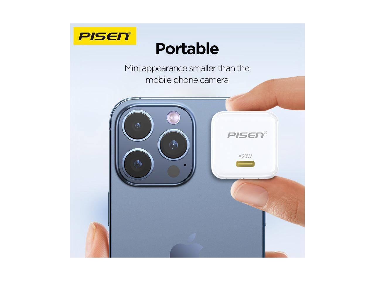 PISEN Portable Mini appearance smaller than the mobile phone camera

PISEN
20W