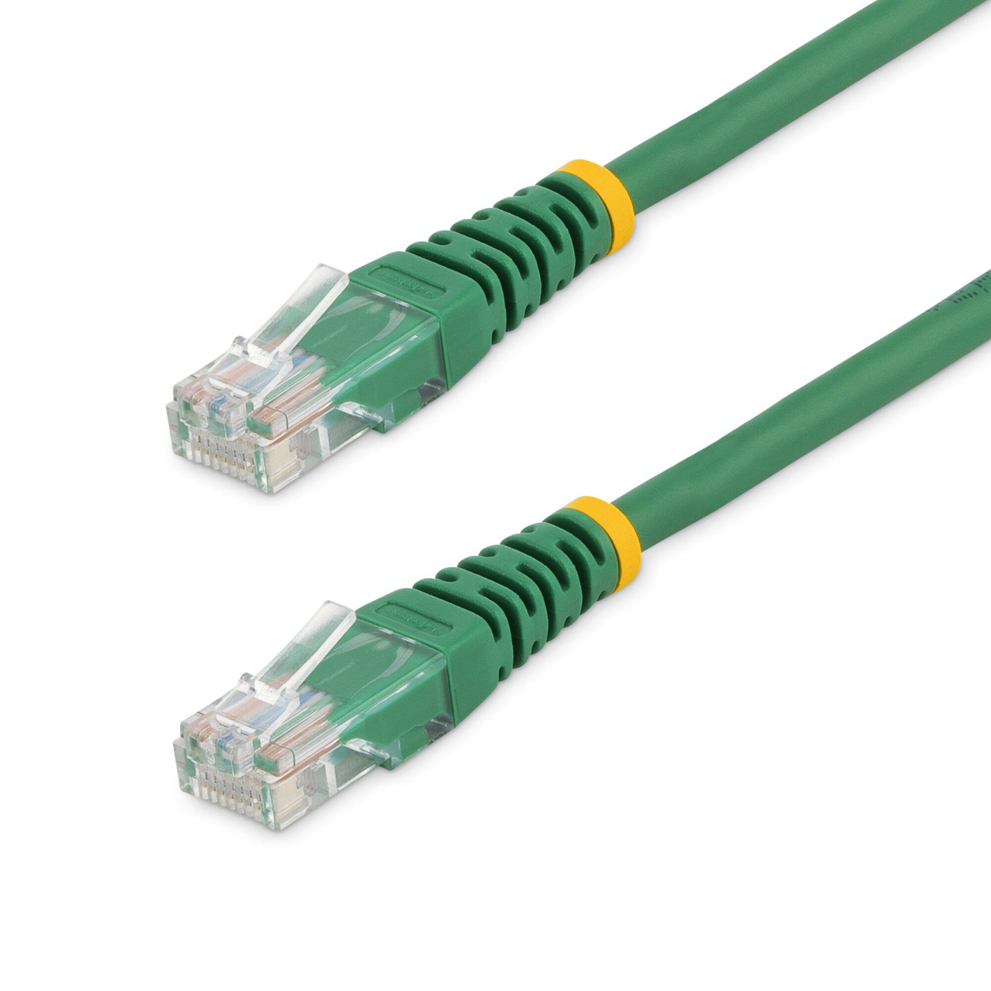 Front. StarTech.com - Cat5e Patch Cable with Molded RJ45 Connectors - 3 ft. - Green.