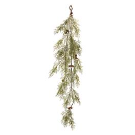 BreeBe - Pine and Pinecone Garland (Set of 2) - Green, Brown