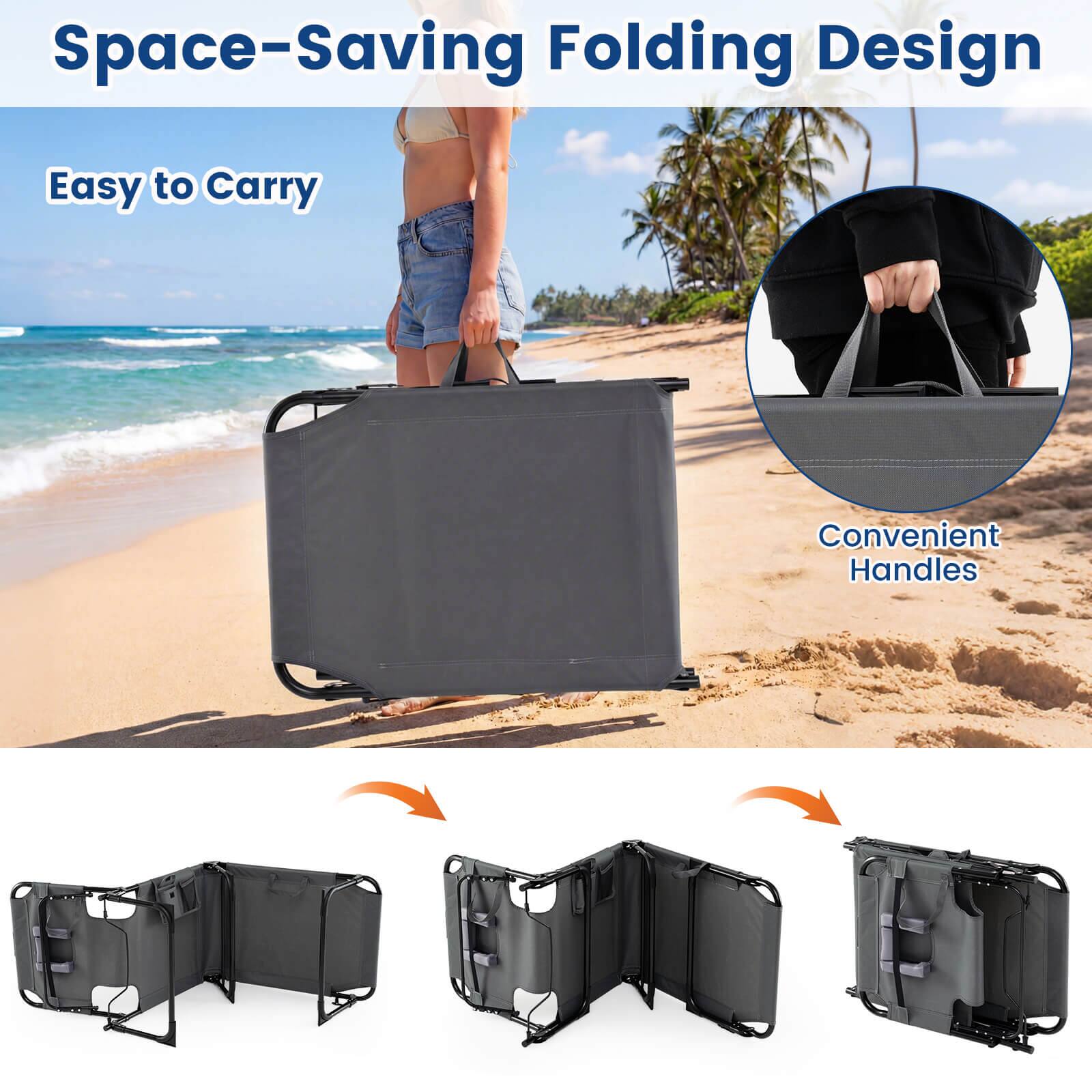 Space-Saving Folding Design  
Easy to Carry  
Convenient Handles