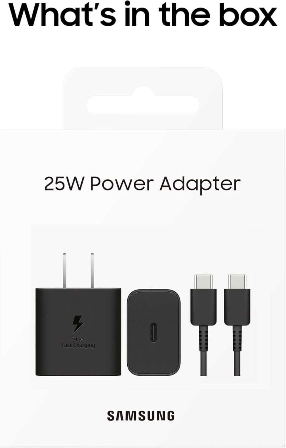 What's in the box

25W Power Adapter

Super Fast Charging

SAMSUNG