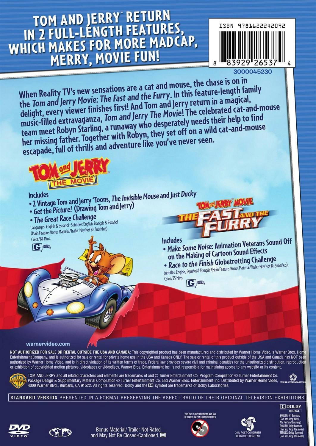 Back. Tom & Jerry Double Feature (DVD Double Feature) [DVD].
