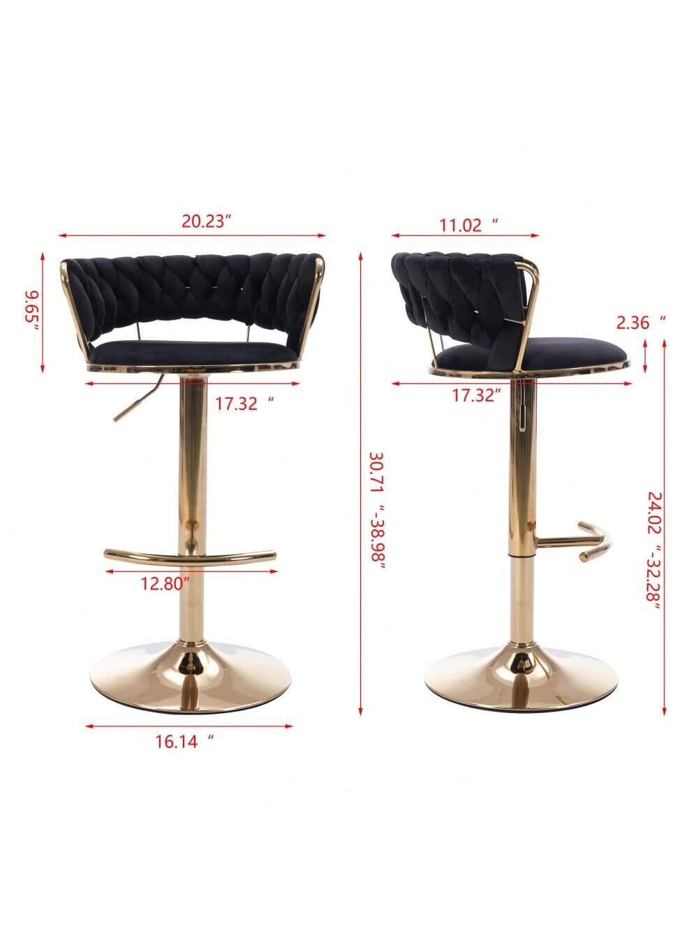 20.23" W x 11.02" H x 9.65" D  
17.32" H  
12.80" W  
16.14" D  
30.71" - 38.98" H  
24.02" - 32.28" H  
2.36"