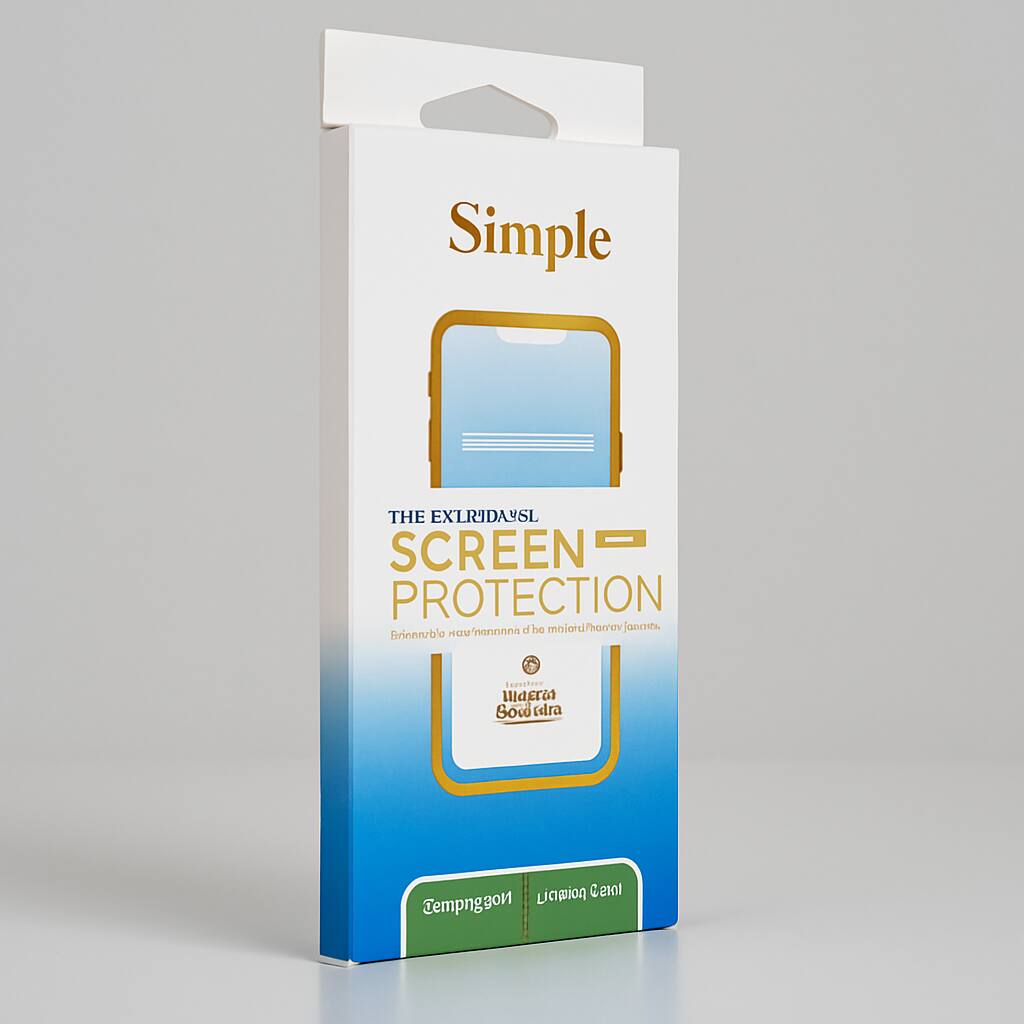 Simple  
THE EXTRIDASL SCREEN PROTECTION  
Brinansblo Hay'nannana d ho mbjard/harrayjancies.  
Imporlesse Godatra  
Licanion Cempngzon