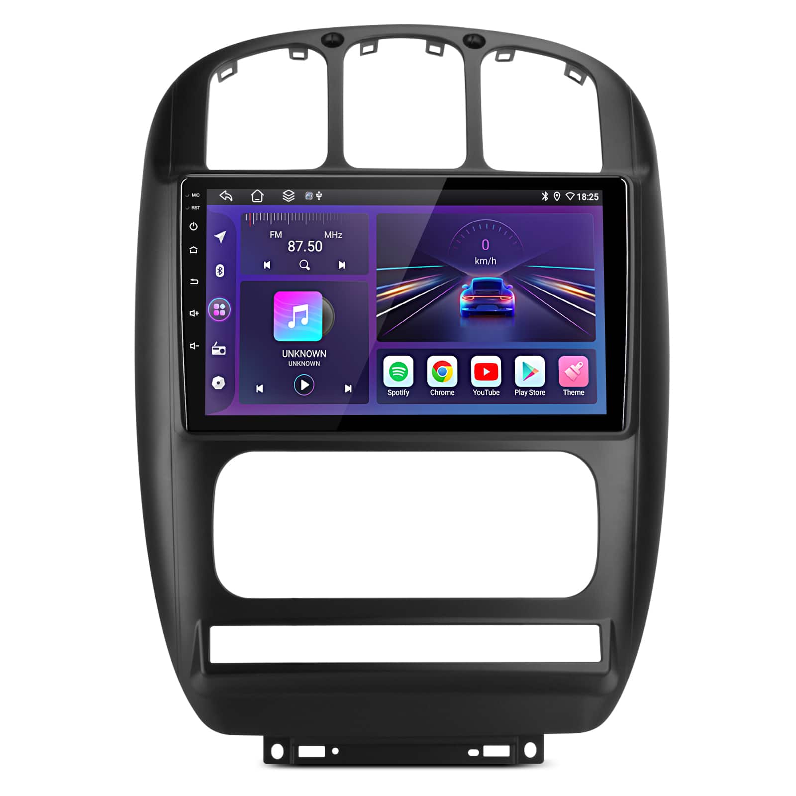 Junsun - For Dodge Caravan Chrysler Town & Country 2006-2012 10" 8 Core 6+128GB Android 15 carplay Car Stereo Radio GPS Navi WIFI - Black