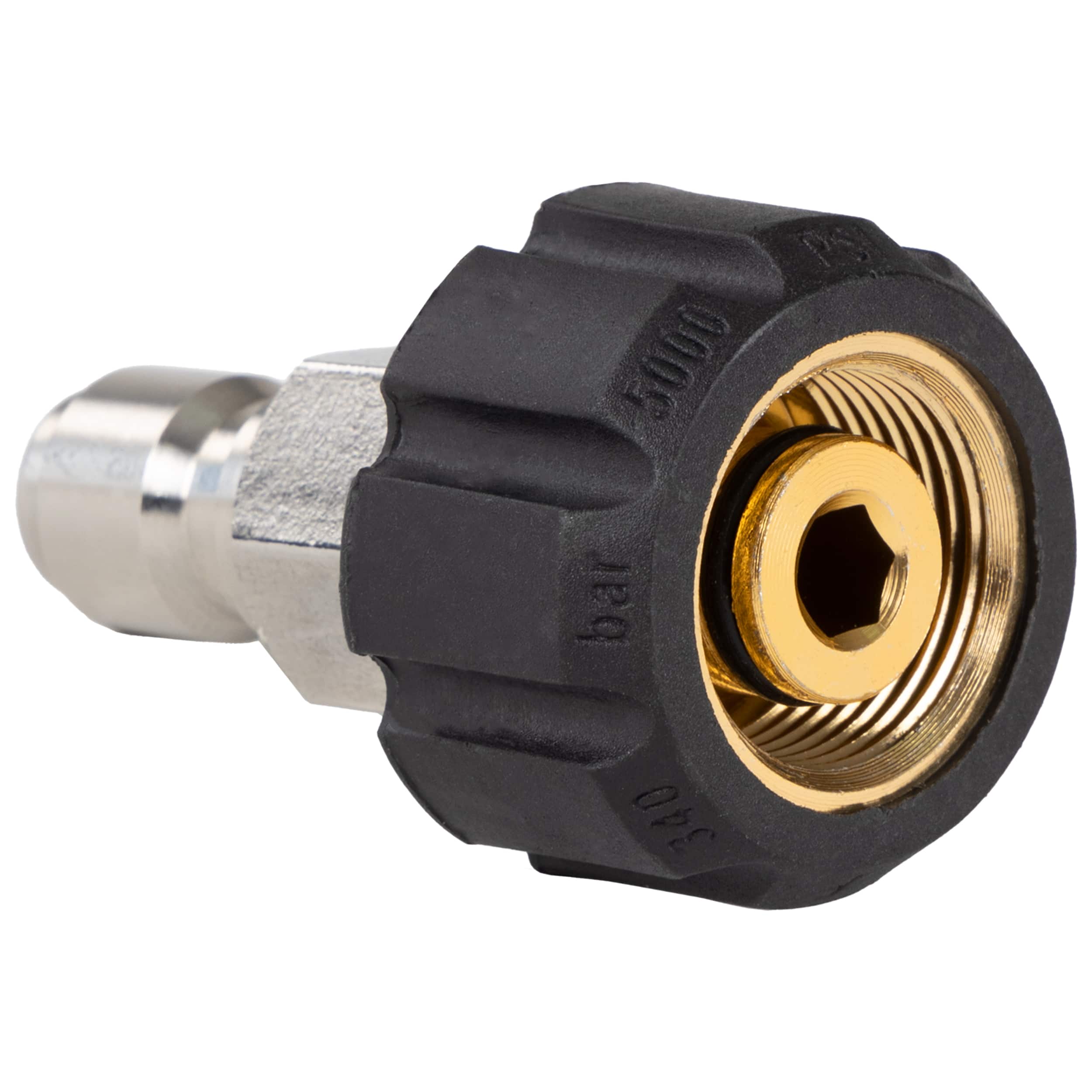 "Westinghouse - Heavy-Duty 3/4"" GHT to M22-14MM Quick-Connect Fitting For Pressure Gun to Pressure Washer Hose - Black" price history on PriceWatchPro