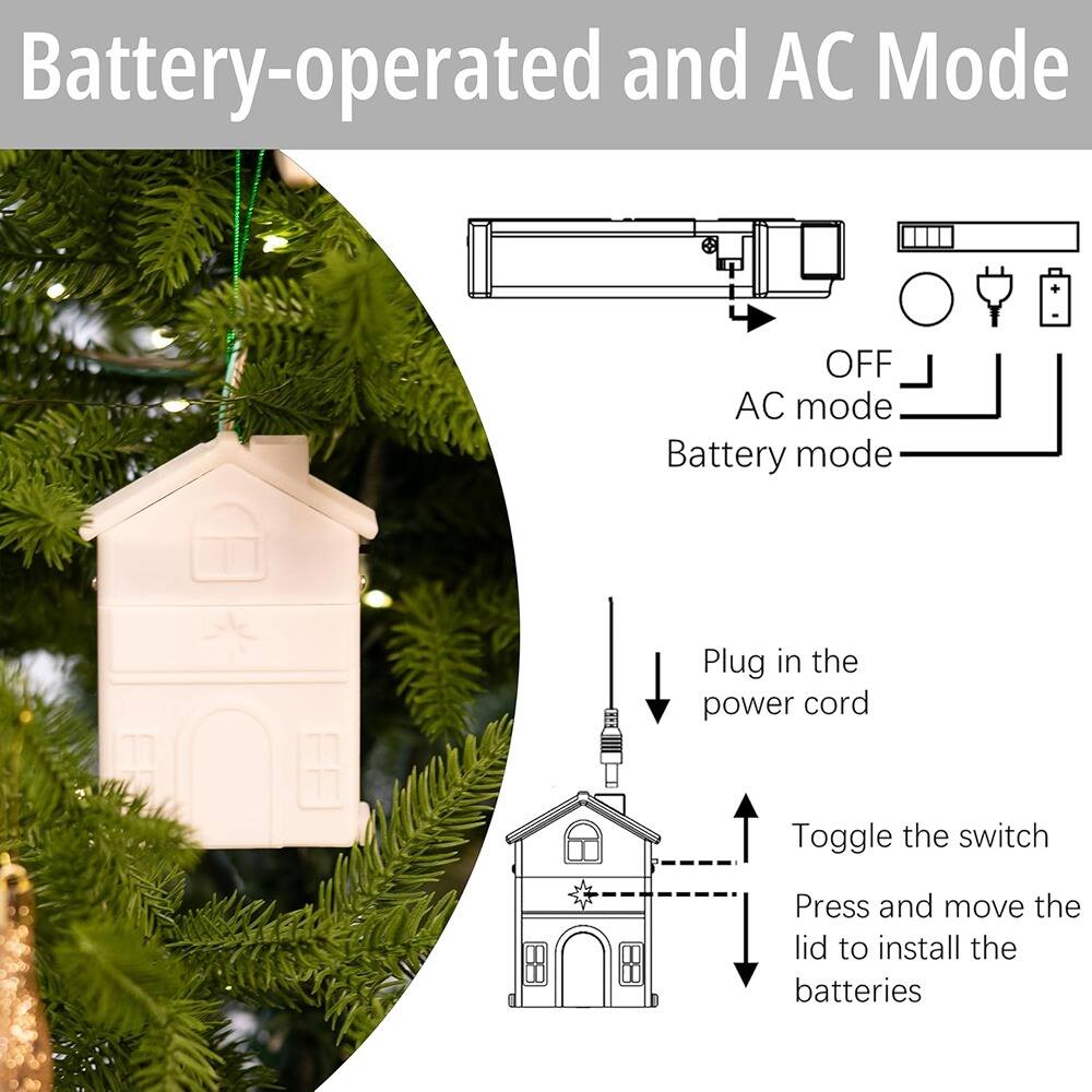 Battery-operated and AC Mode

- OFF
- AC mode
- Battery mode

1. Plug in the power cord
2. Toggle the switch
3. Press and move the lid to install the batteries