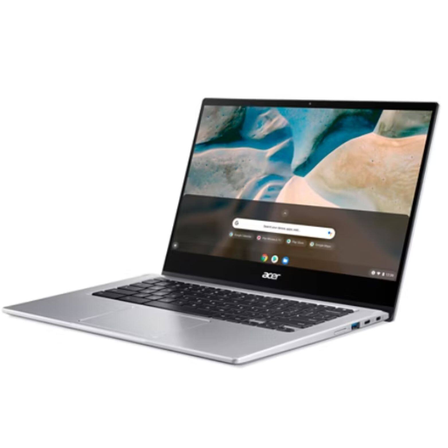 Alt View 2. Acer - Spin Chromebook 14" FHD Touch AMD Ryzen 3 3250C 2.6 GHz up to 3.5 GHz 8GB DDR4 128GB eMMC ChromeOS - Silver.