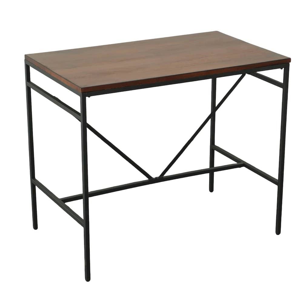 Carolina Chair & Table - Aileen 42" Wide 30" High Bar and Side Table - Chestnut/Black - Chestnut, Black