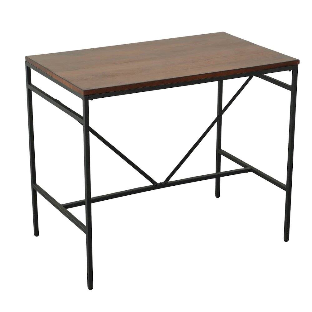 Front. Carolina Chair & Table - Aileen 42" Wide 30" High Bar and Side Table - Chestnut/Black - Chestnut, Black.