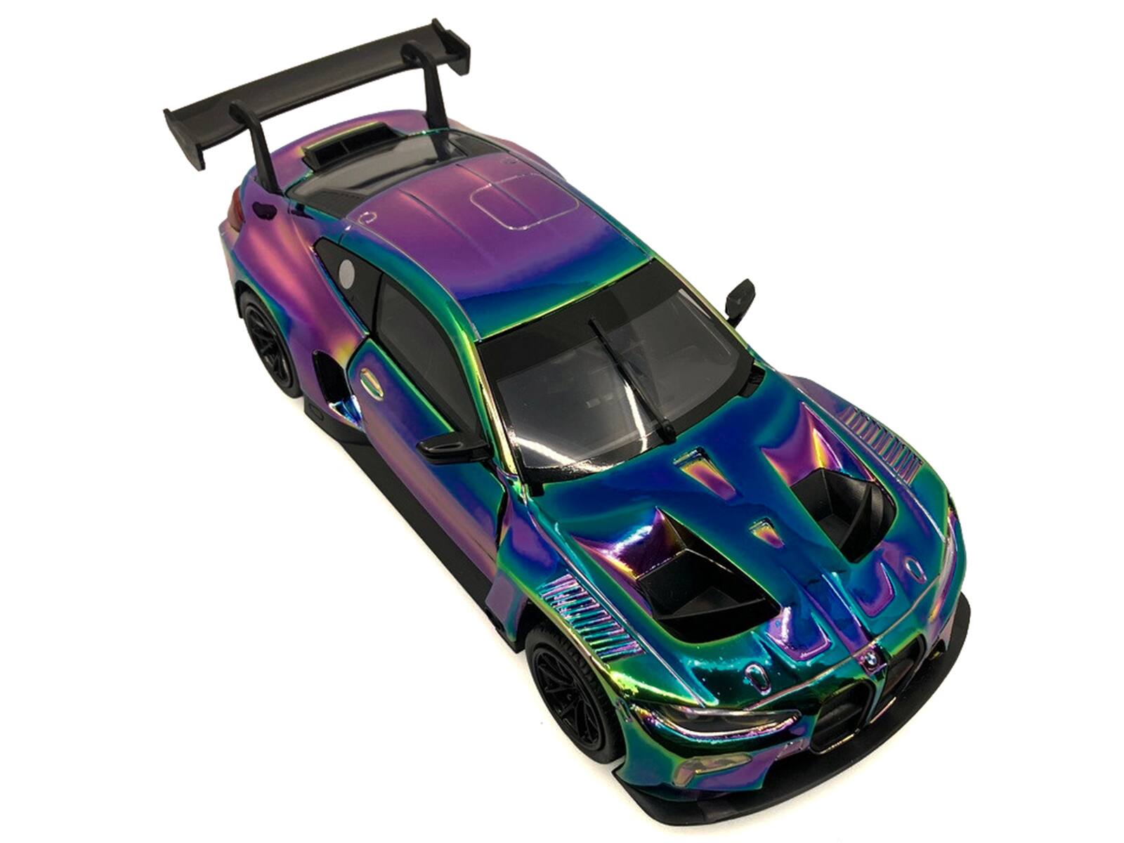 Alt View 2. Motormax - BMW M4 GT3 Chameleon Chrome "Custom Wrap" Series 1/24 Diecast Model by Motormax.