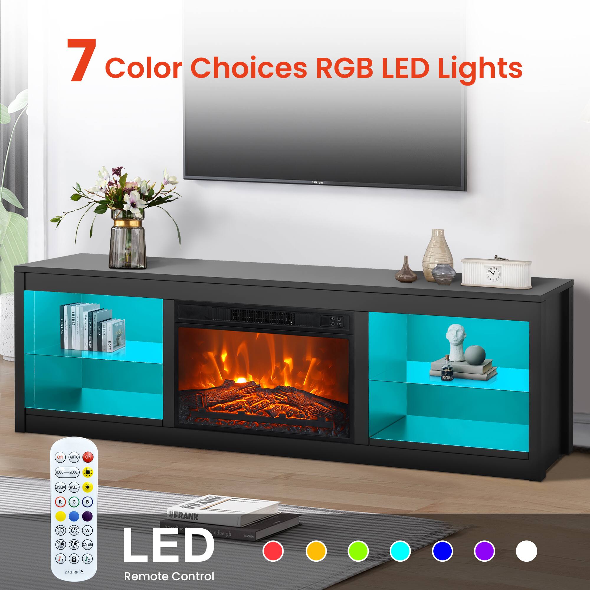 7 Color Choices RGB LED Lights

LED Remote Control