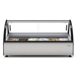Koolmore - 46 in. Countertop Gelato Display Case with 6 Pans and Built-in Glass Sneeze Guard in Stainless-Steel (KM-CGD6P) - Stainless Steel