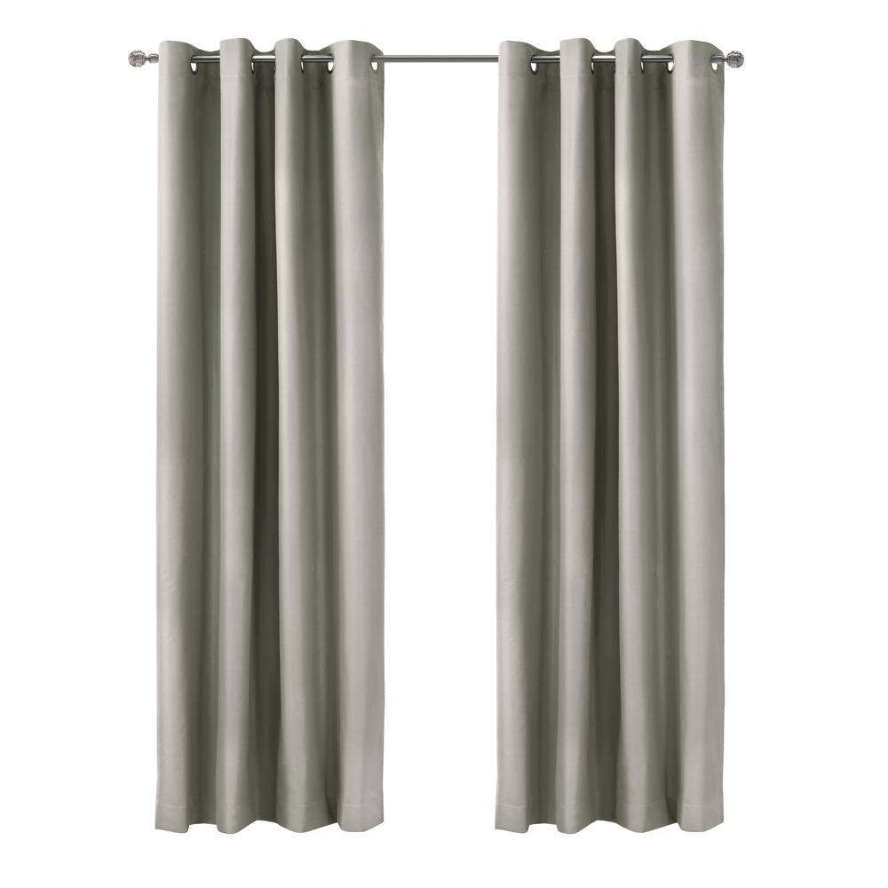 Commonwealth Home Fashions - Thermaplus Alpine Blackout Premium Stylish and Functional Grommet Curtain Panel 52" x 95" Light Grey - Light Gray