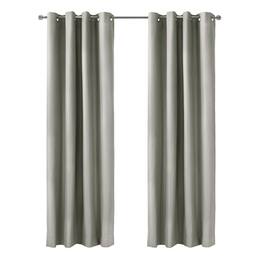 Commonwealth Home Fashions - Thermaplus Alpine Blackout Premium Stylish and Functional Grommet Curtain Panel 52" x 108" Light Grey - Light Gray