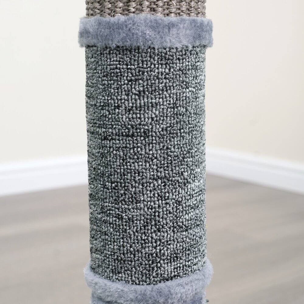 Alt View 5. PetPals - Urbane Grey Multi-Activity Scratching Post - Gray.