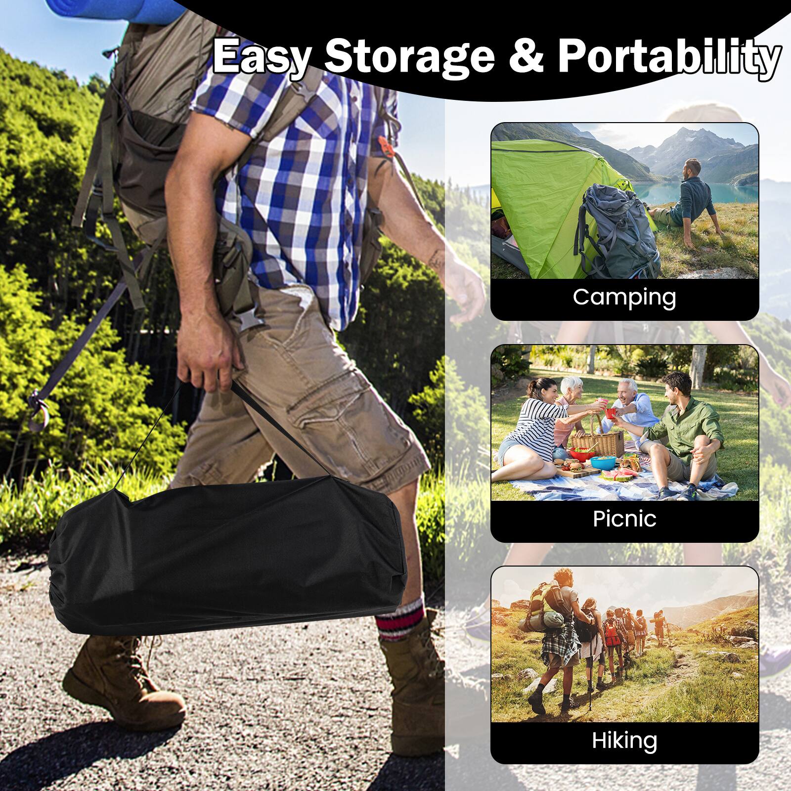 Easy Storage & Portability Camping Picnic Hiking