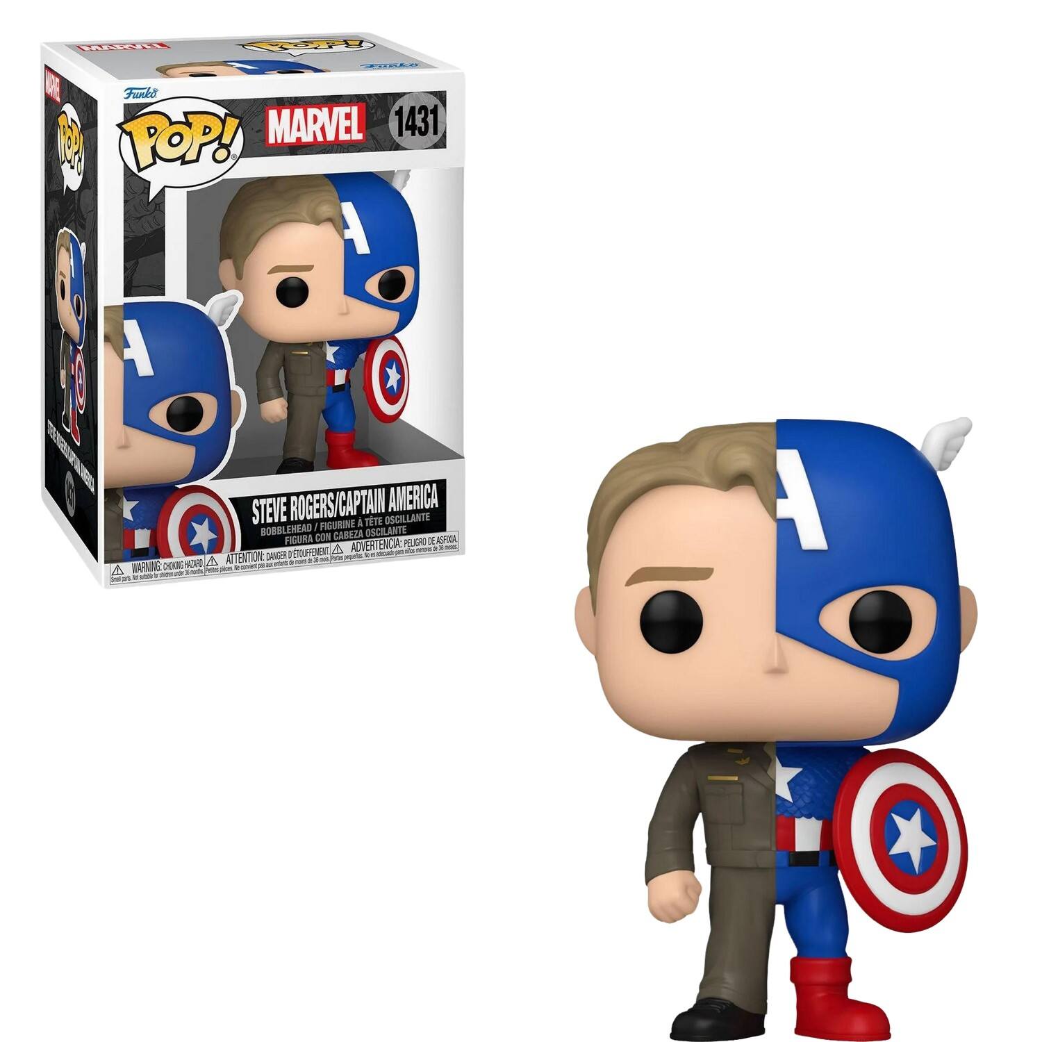 Funko - Pop! Split Steve Rogers/Captain America