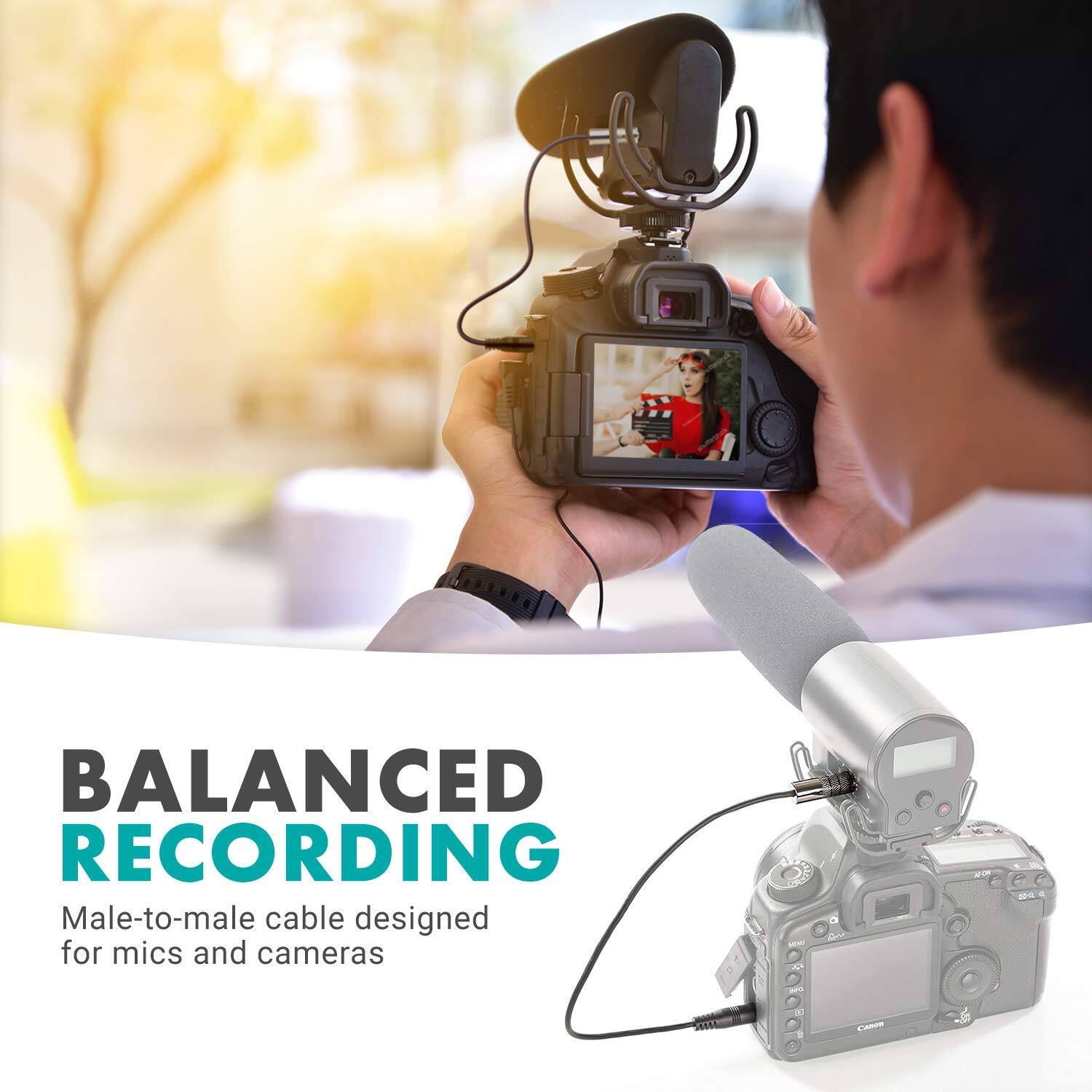 BALANCED RECORDING  
Male-to-male cable designed for mics and cameras
