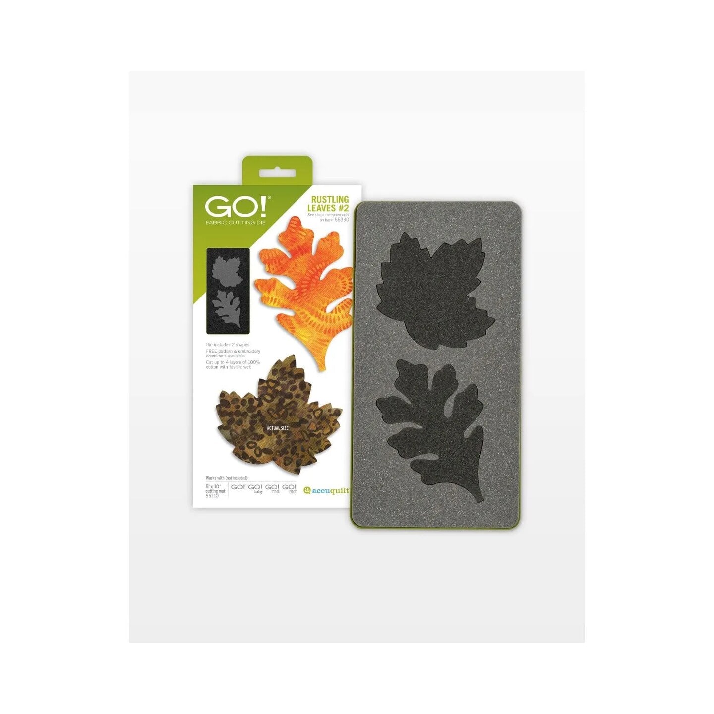 AccuQuilt - GO! Rustling Leaves #2- Maple and Oak (Large) Die - Multicolor
