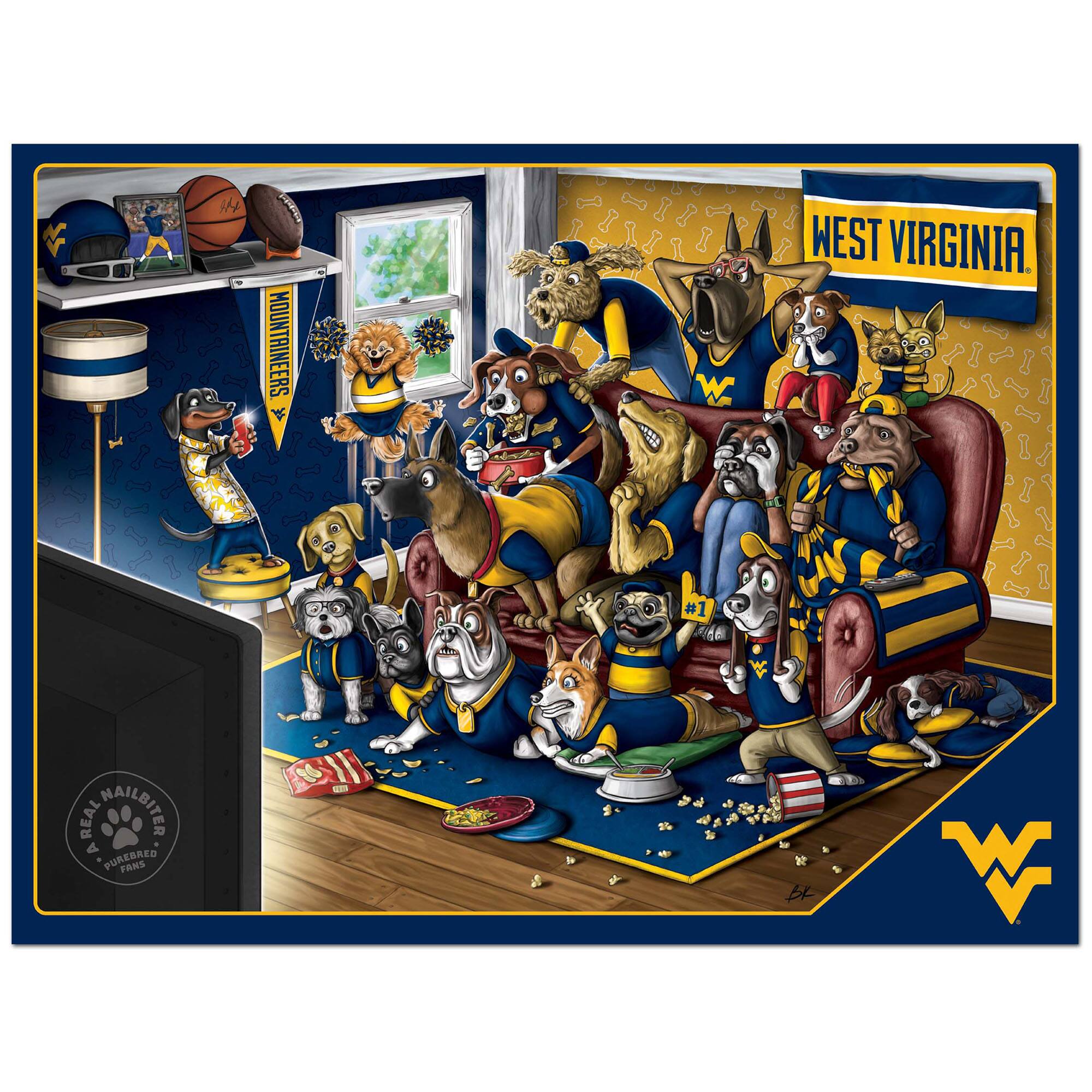 #1 Sarda REAL NAILBITER A PUREBRED FANS - WEST VIRGINIA MOUNTAINEERS