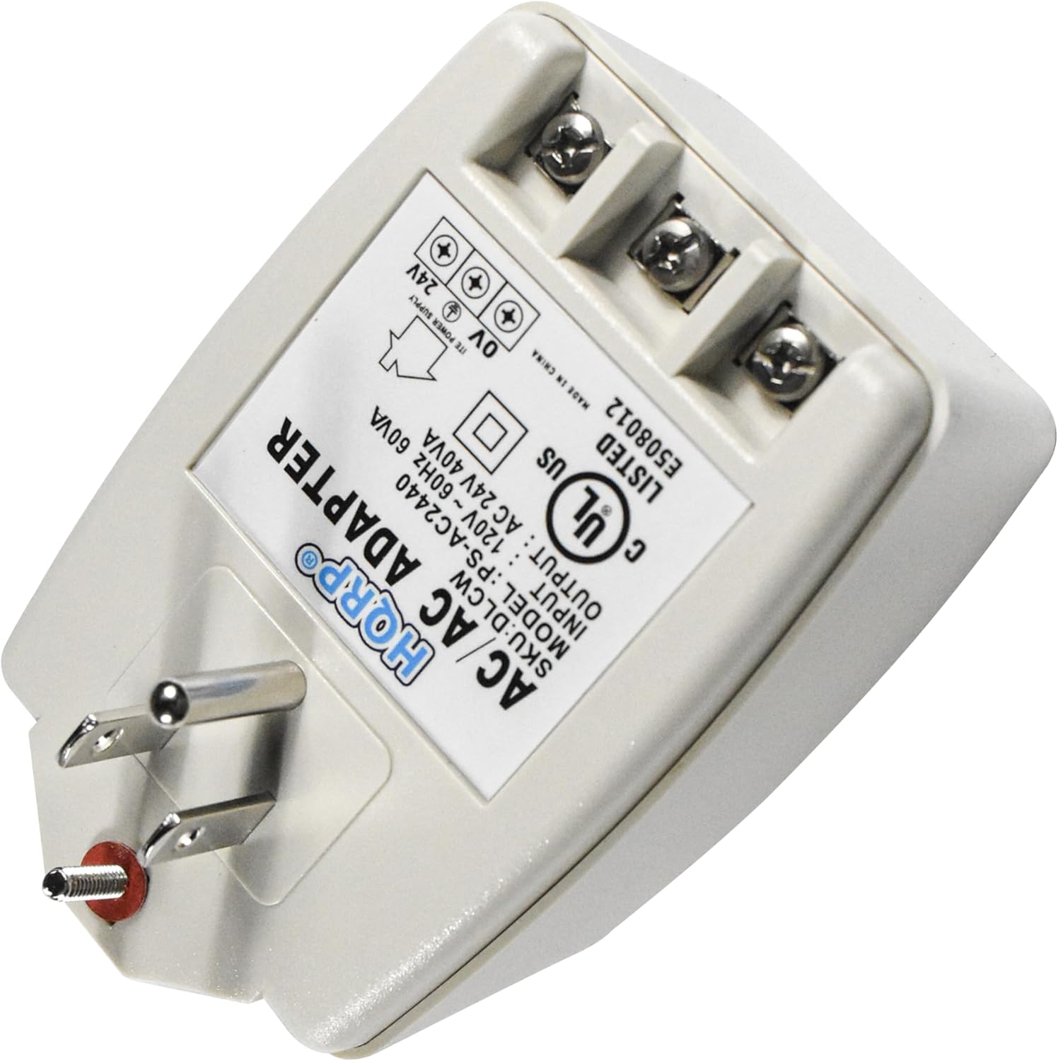 + 24V + Ca 1 POWER S THIND NT BOTM 60VA 40VA E508012 60Hz US LISTED ADAPTER - 24V PS-AC2440 120V AC HQRP AC SKU:DLCW OUTPUT: INPUT AC