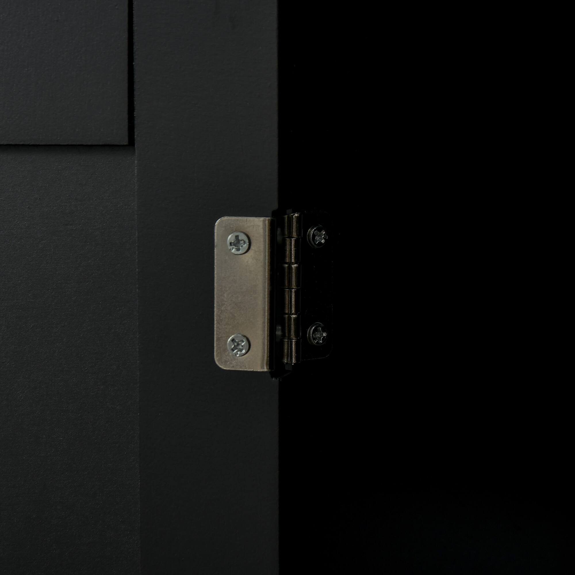 Alt View 7. Homcom - Mobile Kitchen Island with Storage, Wood Top Cart, Storage Drawers, 3-Door Cabinets, Adjustable Shelves & Towel Rack - black.