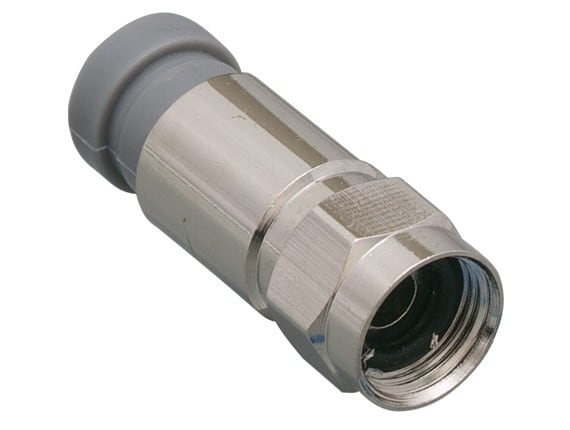 Cable Leader - F-Type Compression Connector for RG59 Coaxial Cable, 75-Ohm - Silver