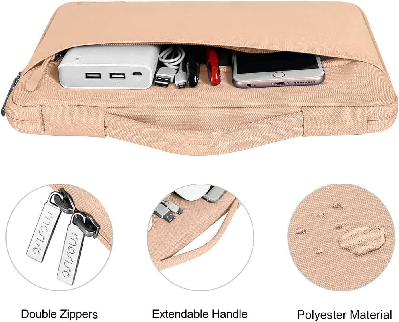- Double Zippers
- Extendable Handle
- Polyester Material