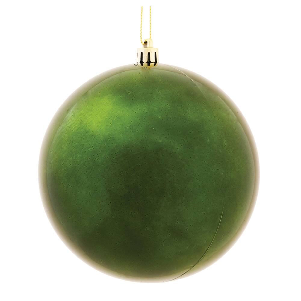 Front. Vickerman - 3" Moss Green Shiny Ball UV 12 Bag - Moss Green.
