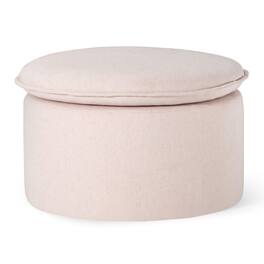 Maven Lane - Lyra Contemporary Ottoman Fabric Upholstery - Cream