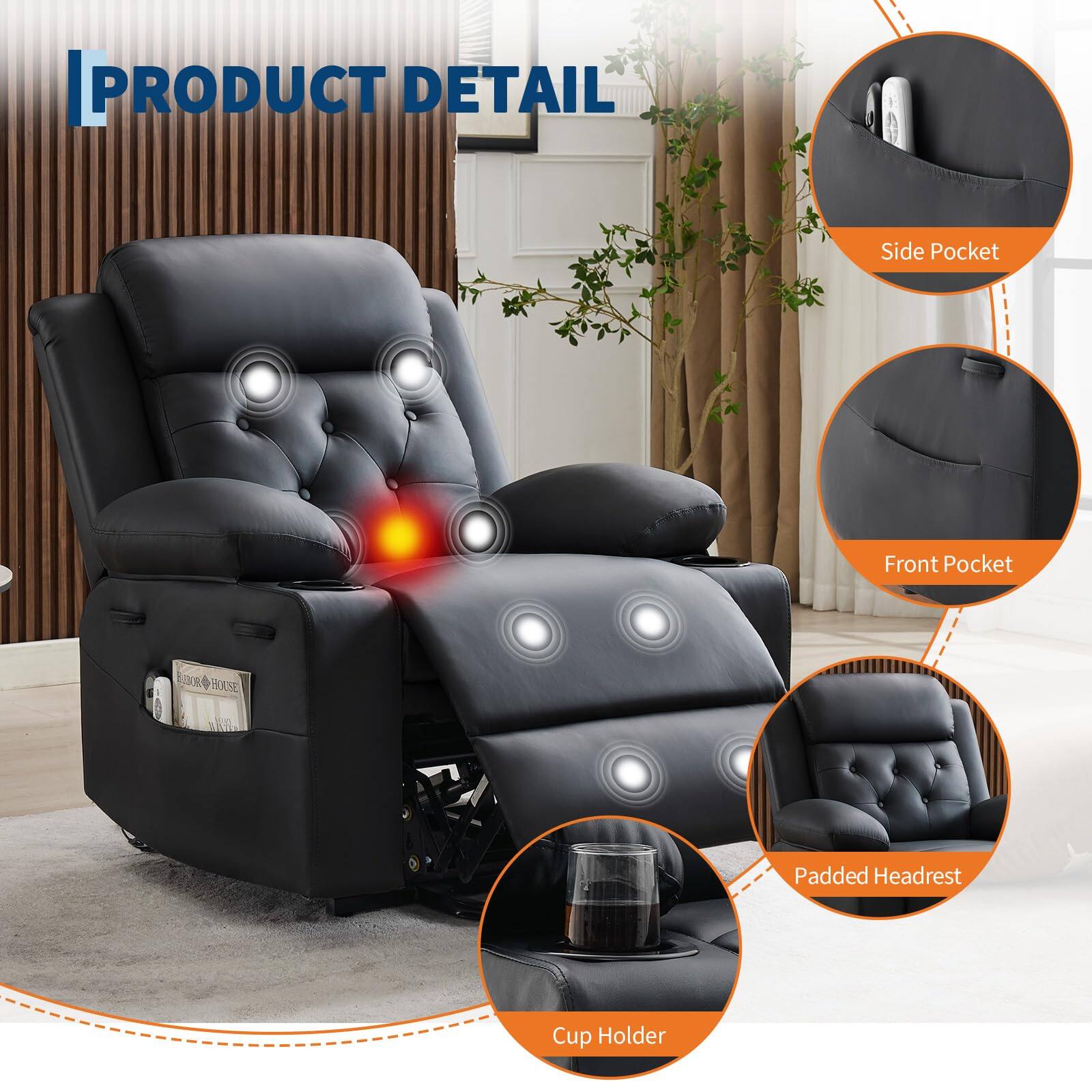 PRODUCT DETAIL

- Side Pocket
- Front Pocket
- Padded Headrest
- Cup Holder