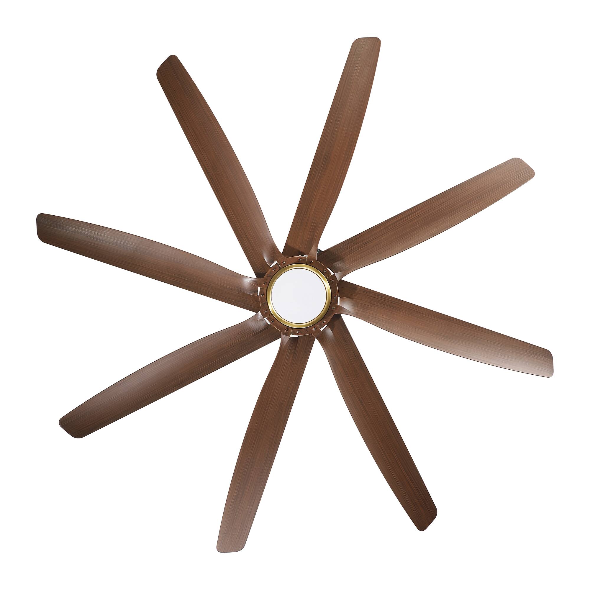 Alt View 9. Parrot Uncle - 72" Brass Farmhouse Windmill Ceiling Fan with Light and Remote - Brass.