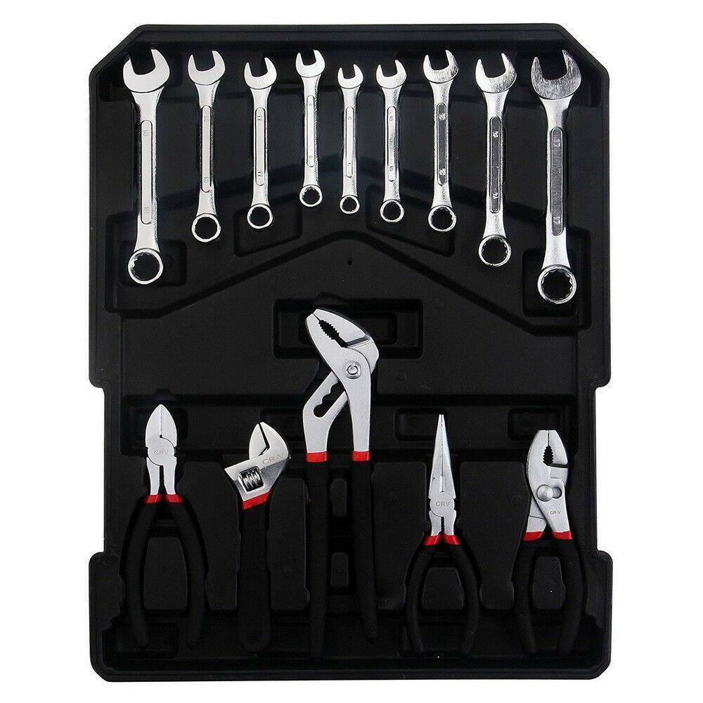 Alt View 1. Winado - 799 PCS Tool Set Mechanics Tool Kit Wrenches Socket with Trolley Case Box Organizer - Silver.