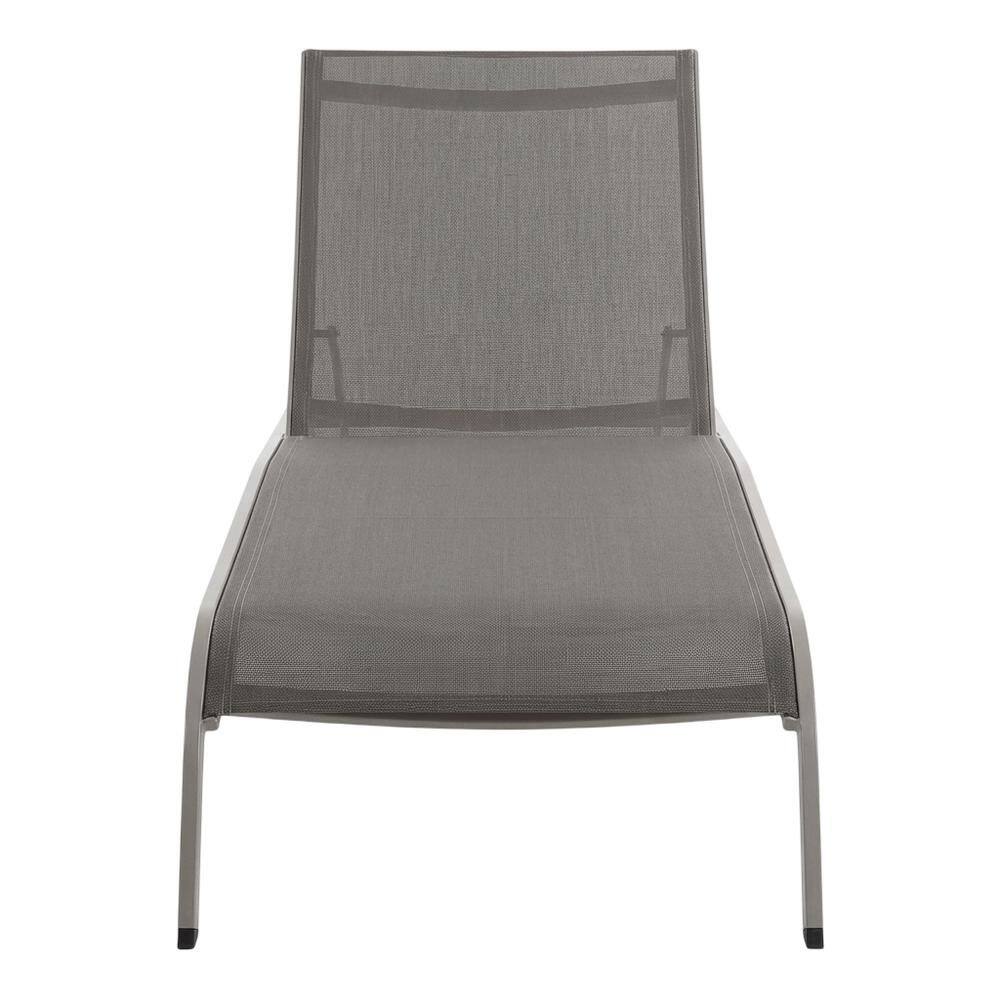 Back. Outdoor Escape - Outdoor Patio Chaise Lounge Set Of 2 With Comfortable Cushioned Design - Gray.
