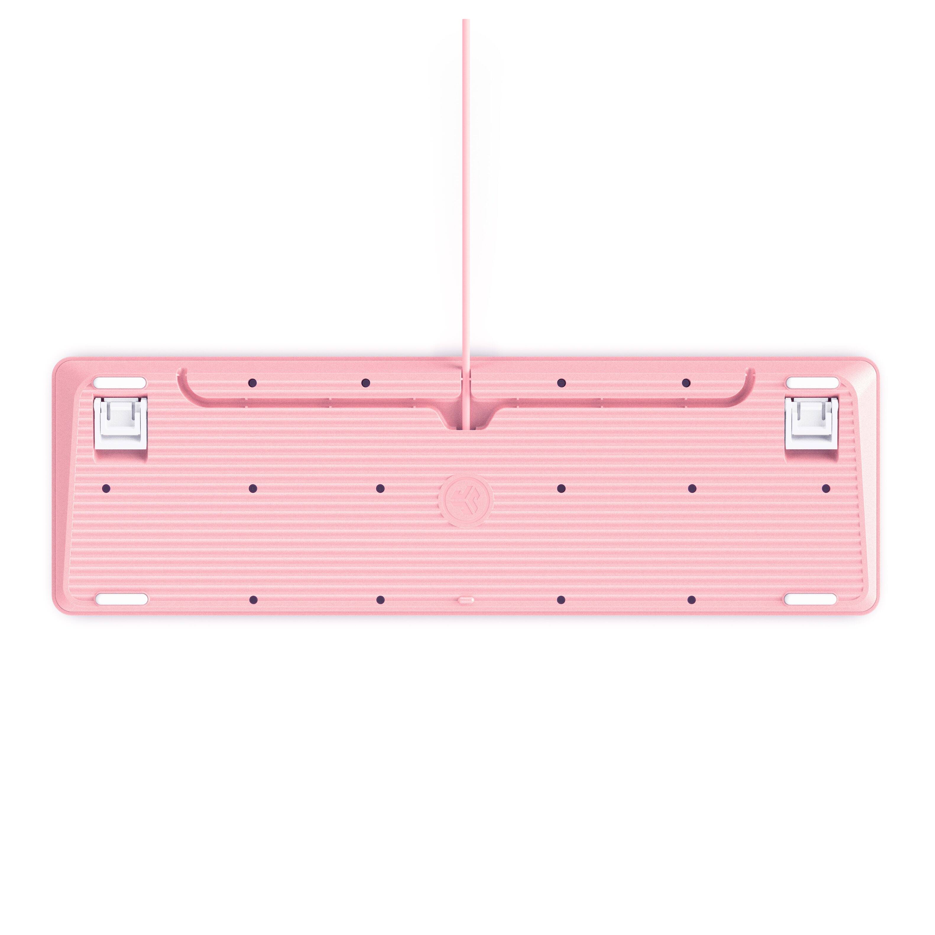 Alt View 6. JLab - Nightfall Full-Size Wired Gaming Keyboard - Pink.