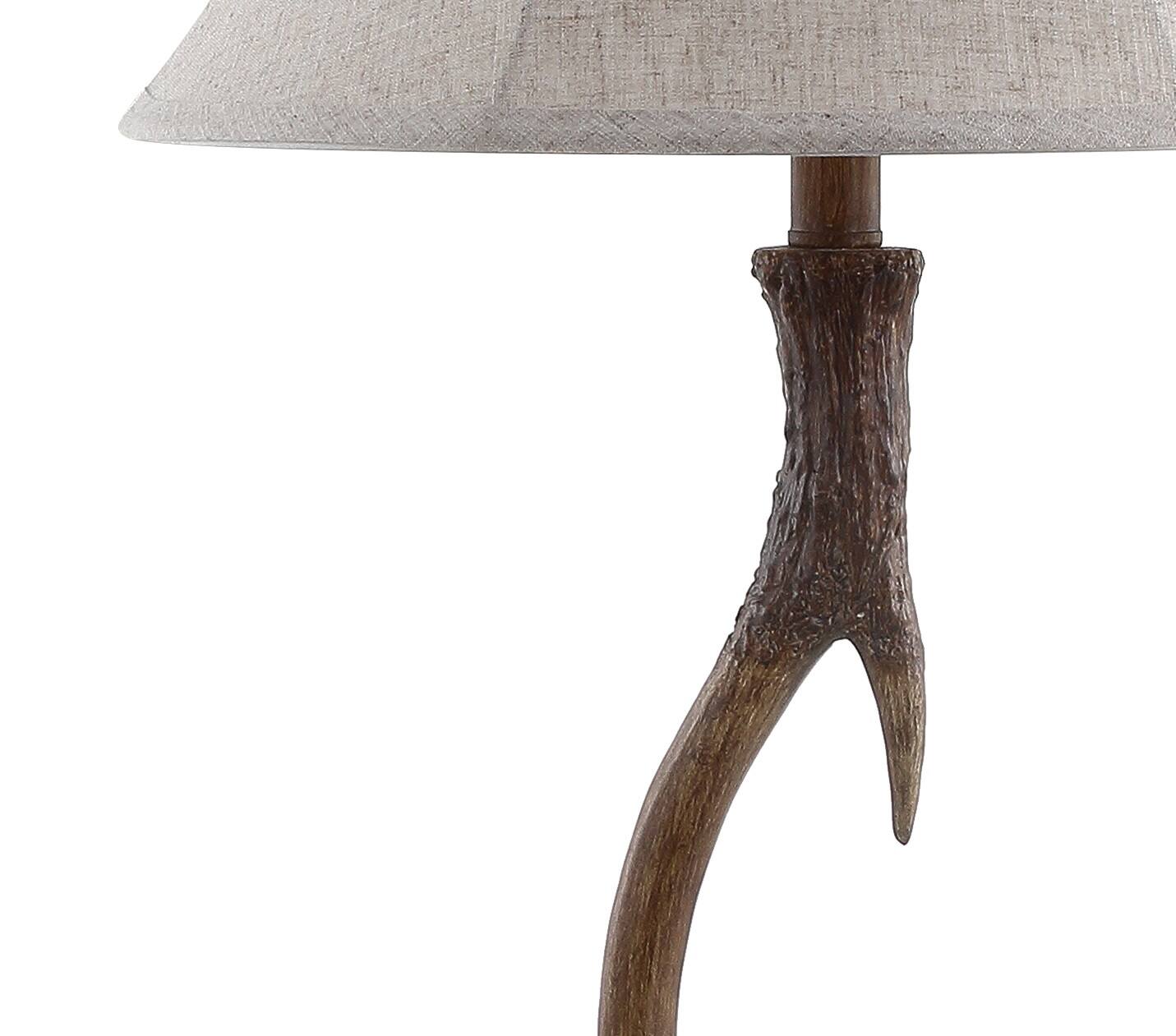 Alt View 4. Jonathan Y - Antler 27.5" Rustic Resin LED Table Lamp, Brown - Brown.
