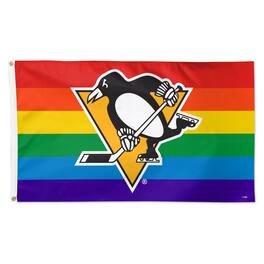 WinCraft - Pittsburgh Penguins 3' x 5' Single-Sided Deluxe Team Pride Flag - Multicolor