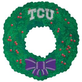 Fan Creations - TCU Horned Frogs 16'' Team Wreath Sign - Green