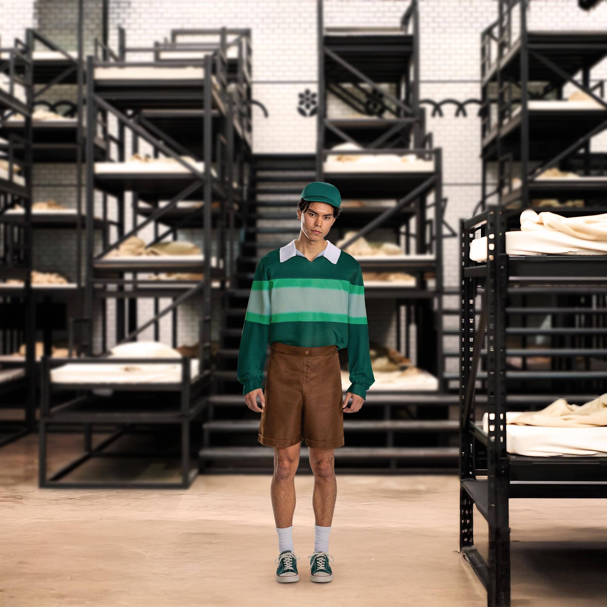 Alt View 3. Disguise - Squid Game Cheol Su Deluxe Adult Costume | L/XL 42-46 - Multi-Colored.