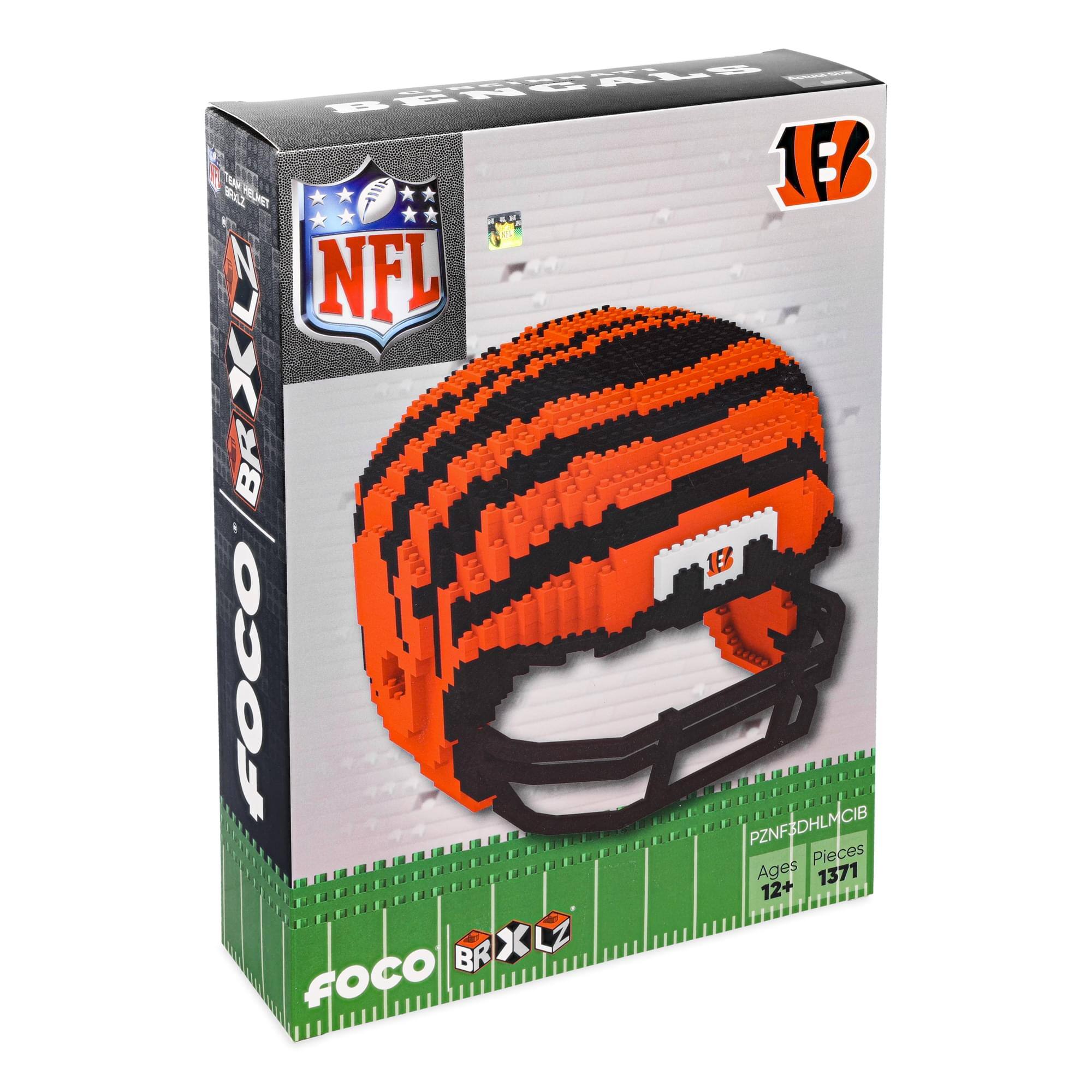 BENCALS GIMIRICIAL BRILZ HELNET B NFL BROCK BR B FOCO PZNFSDHLMCIB Ages 12+ Pieces 1371 foco BR