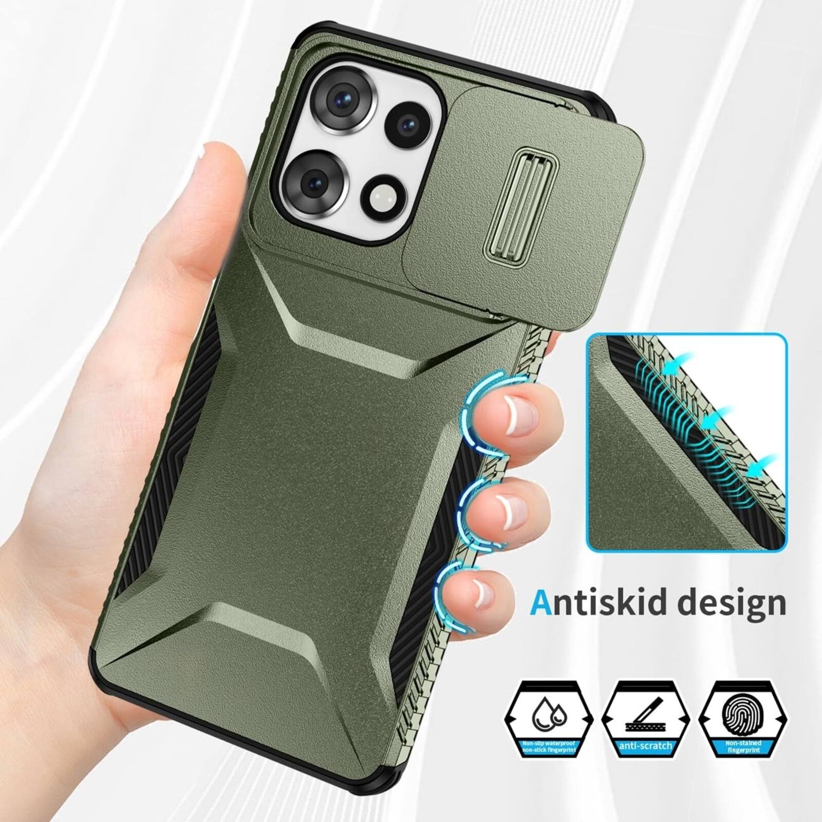 Antiskid design  
Non-slip 100% stick fingerprint  
anti-scratch  
Non-stained fingerprint