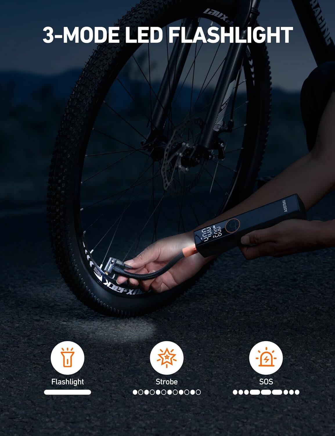 3-MODE LED FLASHLIGHT

Flashlight
Strobe
SOS