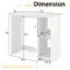 Dimension: 16" x 31.5" x 13" x 29" x 28.5" x 13.5" x 9" x 20.5" x 2.5".